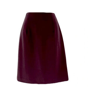 Louben/ Vintage/ Eggplant midi skirt/ Wool  mix/ Pleated/ Size US 2